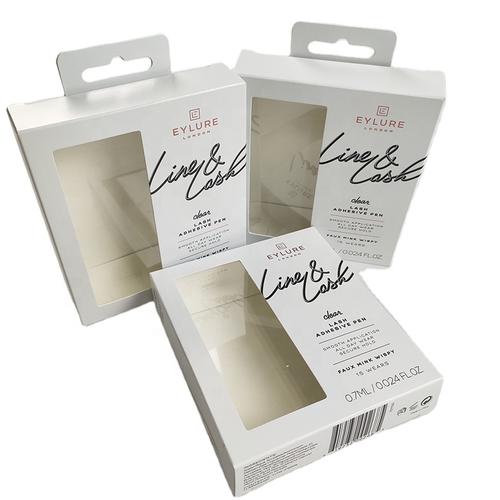 White Luxury Cosmetics Packaging Paper Box For Eyelash