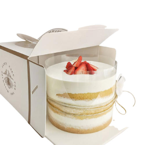 Window Handle Luxury Transparent Paper Cakes Boxes